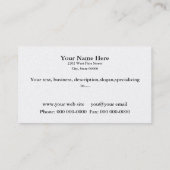 Carte du monde Gold/Black Carte de visite 1 (Dos)