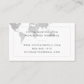 Carte du monde gris argenté Industrie du voyage (Dos)