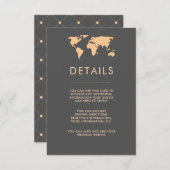 Carte du monde gris orange et fumée Détails de l'i (Devant / Derrière)