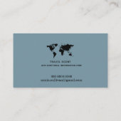 Carte du monde Intercontinental Travel Agent bleu (Dos)