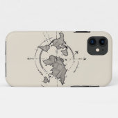 Carte du monde iPhone 11 Coque - Travel Lover’s (Dos (Horizontal))