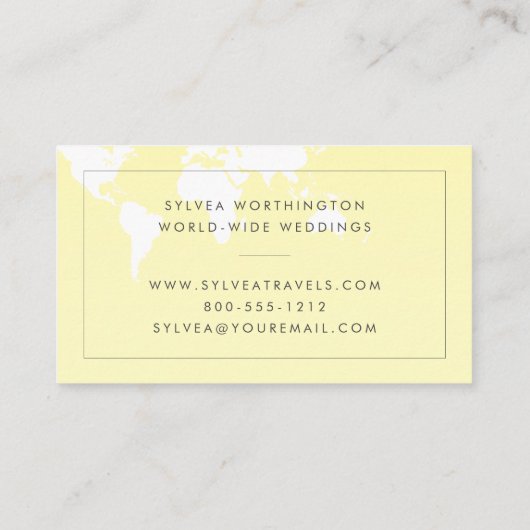 Carte du monde jaune Voyage (Dos)