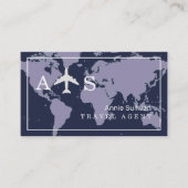Carte du monde Jet de l'agent de voyage internatio (Devant)