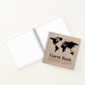 Carte du monde Kraft Thème de voyage Livre de sign (Intérieur)