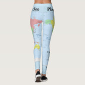 Carte du monde Leggings VOTRE NOM Yoga Pants S to (Dos)
