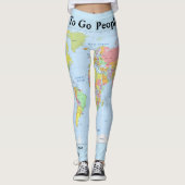 Carte du monde Leggings VOTRE NOM Yoga Pants S to (Devant)
