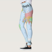 Carte du monde Leggings VOTRE NOM Yoga Pants S to (Gauche)