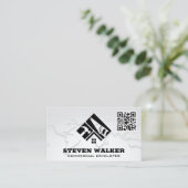 Carte du monde | Logo de construction | Code QR (Debout devant)