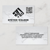 Carte du monde | Logo de construction | Code QR (Devant / Derrière)