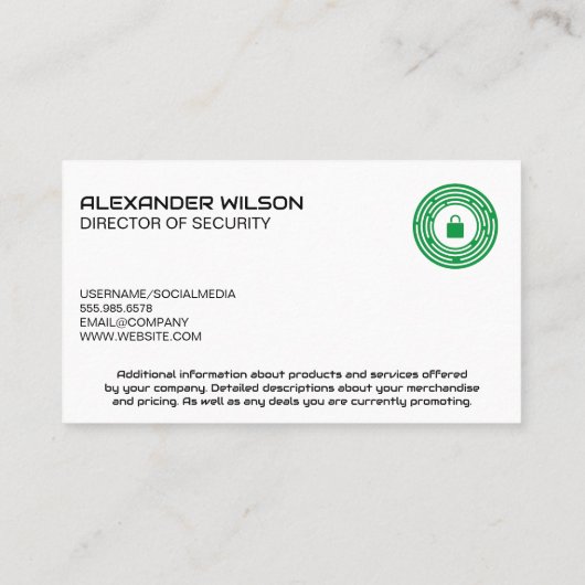 Carte du monde | Logo de verrouillage d'impression (Dos)