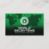 Carte du monde | Logo de verrouillage d'impression (Devant)