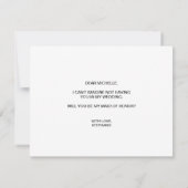 Carte du Monde L'or vous serez ma femme d'honneur (Dos)