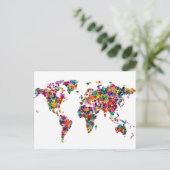 Carte du monde Love Hearts (Debout devant)