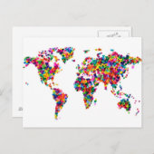 Carte du monde Love Hearts (Devant / Derrière)