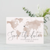 Carte du monde Mariage de destination Enregistrer  (Debout devant)