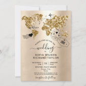 Carte du monde mariage Destination Parties scintil (Devant)