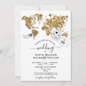 Carte du monde mariage Destination Parties scintil (Devant)