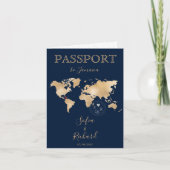 Carte du monde mariage Destination Passport JAMAIC (Devant)