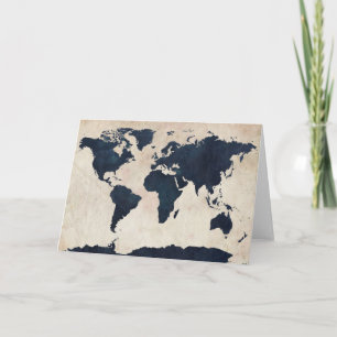 Carte du monde marine en détresse