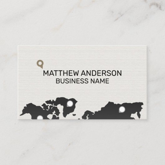 Carte du monde | Marques d'emplacement (Devant)