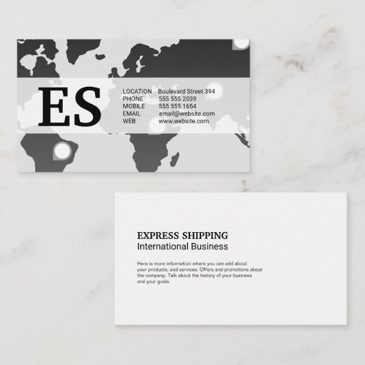 Carte du monde | Marques d'emplacement (Devant / Derrière)