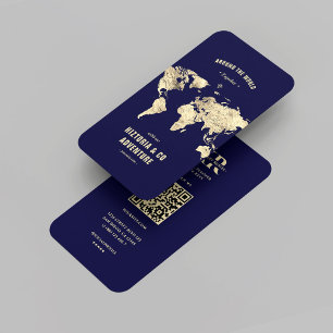 Carte du monde moderne de Travel Planner Midnight