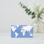 Carte du monde moderne sur bleu (Debout devant)