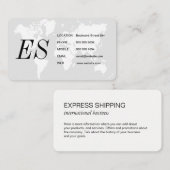 Carte du Monde / Monogramme (Devant / Derrière)