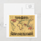 Carte du monde montrant Empire britanniqueCarte pa (Devant / Derrière)