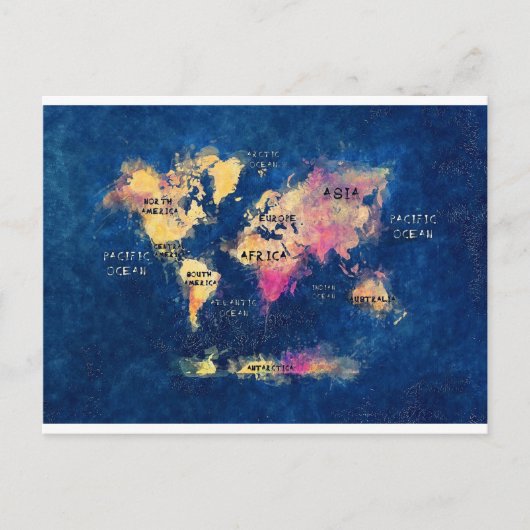 carte du monde OCÉANS et continents (Devant)