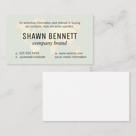 Carte du Monde (Or) Variation (Devant / Derrière)