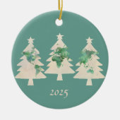 Carte du monde Ornement des arbres de Noël (Devant)