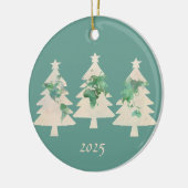 Carte du monde Ornement des arbres de Noël (Gauche)