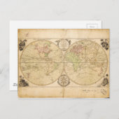 Carte du monde par Carington Bowles (1791) (Devant / Derrière)