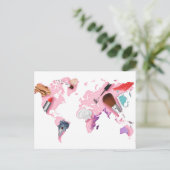 Carte du monde Pastel Comestics (Debout devant)