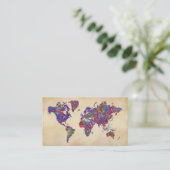 Carte du monde, peinture d'action (Debout devant)