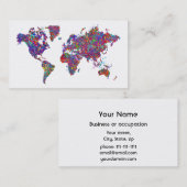 Carte du monde, peinture d'action (Devant / Derrière)