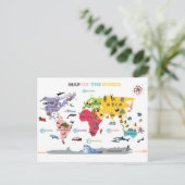 Carte du monde pour des enfants - blancs et (Debout devant)