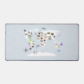 Carte du monde pour enfants Animaux (Recto)