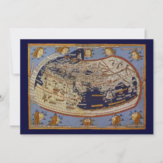 Carte du monde ptolémaïque antique, Johannes d'Arn (Devant)