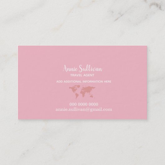 carte du monde rose (Dos)