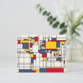 Carte du monde Style Abstrait Mondrian (Debout devant)