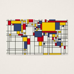 Carte du monde Style Abstrait Mondrian