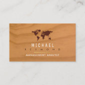 carte du monde sur bois rustique élégant. (Devant)