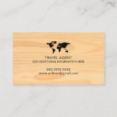 Carte du monde sur le faux bois, agent de voyage (Dos)