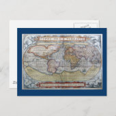 Carte du monde Typus Orbis Terrarum Ortelius 1572 (Devant / Derrière)