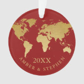 Carte du monde Vacances Voyage Keepsaké personnali (devant)