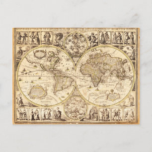 Carte du monde vers 1645