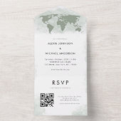 Carte du monde verte Destination de voyage Code Qr (À l'intérieur)