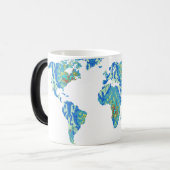 Carte du monde victorien moderne | Mug World Trave (Devant gauche)